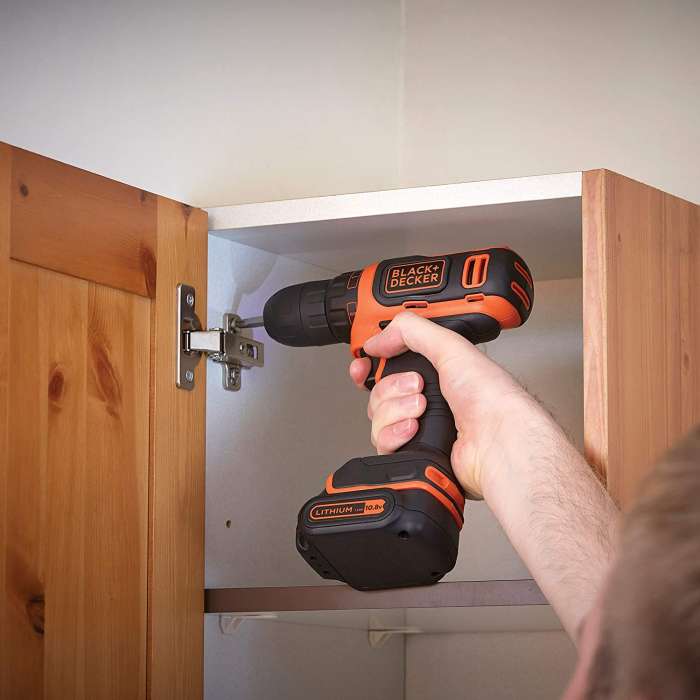 10.8V Drill Driver + 100 Accessories + 2 (1.5Ah) Batteries + Charger + Storage case.