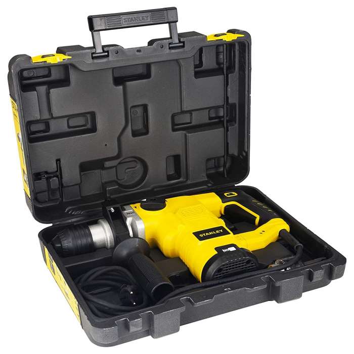 32mm - 1250W - 3 Mode L-Shape SDS-Plus Hammer + Kitbox