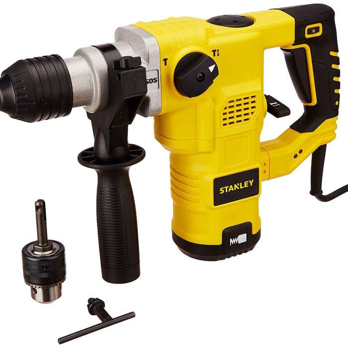 32mm - 1250W - 3 Mode L-Shape SDS-Plus Hammer + Kitbox