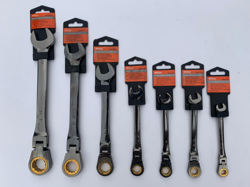 Ratchet wrench flexible/ مفتاح فدار ( شق + جهة مسنن طقطاق متحرك