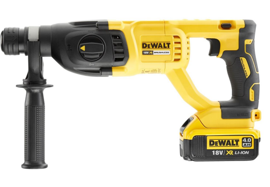 18V XR Li-Ion Brushless SDS-Plus Rotary Hammer 3 Mode - Brushless + Kit box + 2 batteries 4Ah / مقدح بطارية 18 فولت رجراج + شنطة + بطارية عدد 2