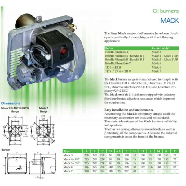 BURNER SIME MACK SERIES