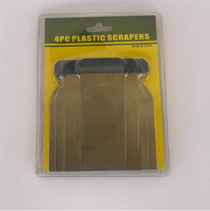 4PC Plastic Scrapers/طقم مشحاف حديد