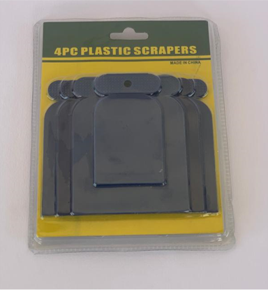4Pc Plastic Scrapers  /طقم مشحاف بلاستيك