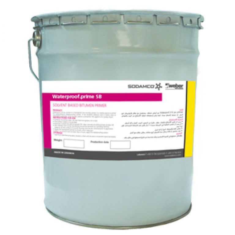 Weber Dry Prime SB/ط يستعمل قبل اساس زفت من اصل نف تلزيق سجادة الزفت، ويدهن عىل اساس البناء.
