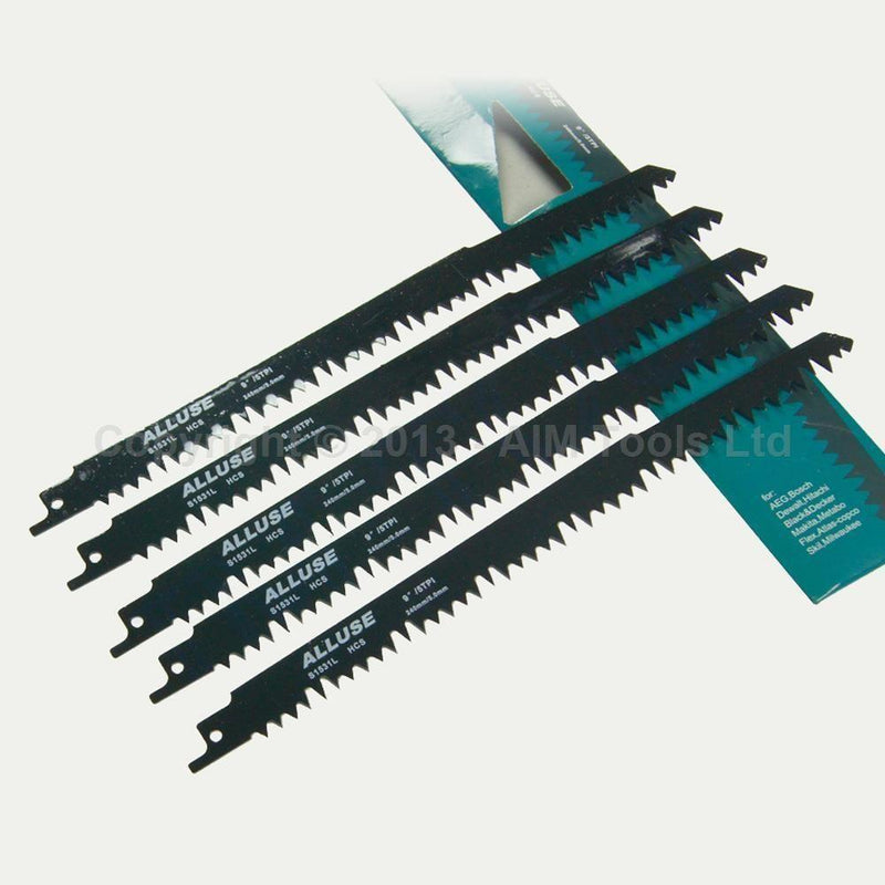 Reciprocating Saw Blade Set For Wood 9 inch 225mm 5PCs ريش منشار ترددي 5 قطع