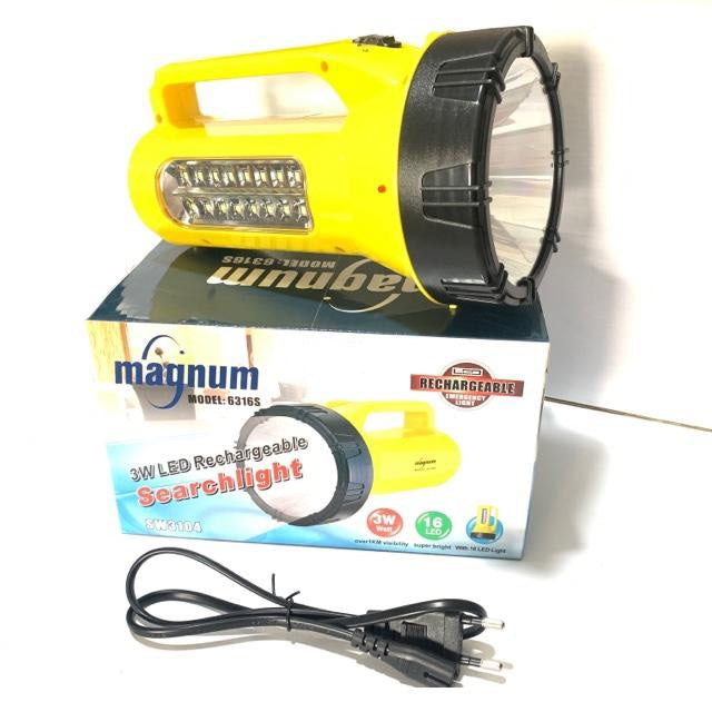 Rechargeable magnum searchlight light , with 16 LED light .