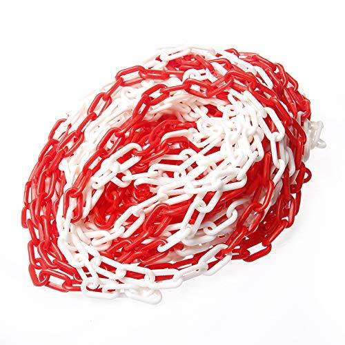 Red/white plastic chain 25 mtr