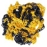 Black/yellow plastic chain 25 mtr