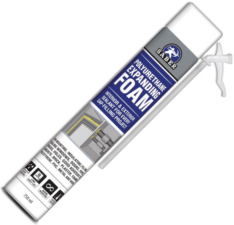 DYNA-FIX® PU EXPANDING FOAM رغوة البوليرتان مقاومة للعفن وقابلة للطلاء.